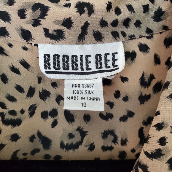 VINTAGE LEOPARD BELT SILK CINCH DRESS - Picture 11 of 13